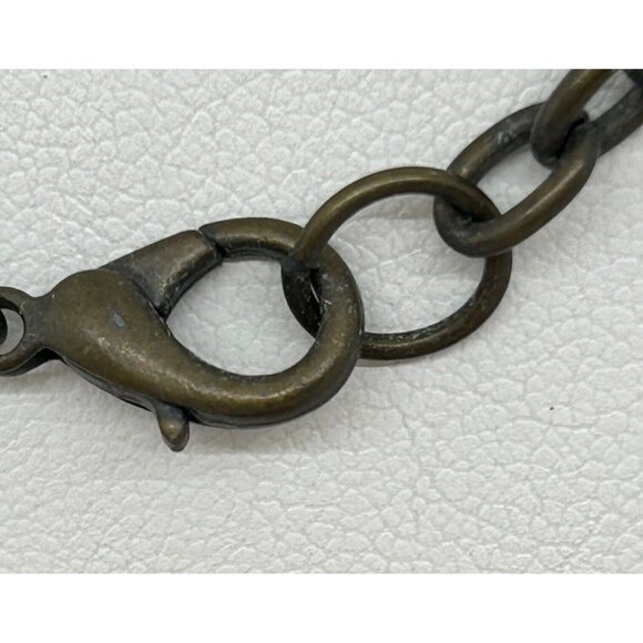 Moon & Stars Necklace Acrylic Steampunk Celestial Charm Gunmetal Chain BoHo Chic - Picture 9 of 16